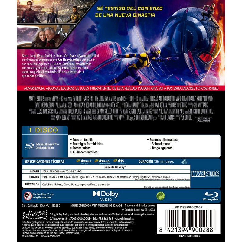 Ant-Man y La Avispa: Quantumania [Blu-ray] image number null