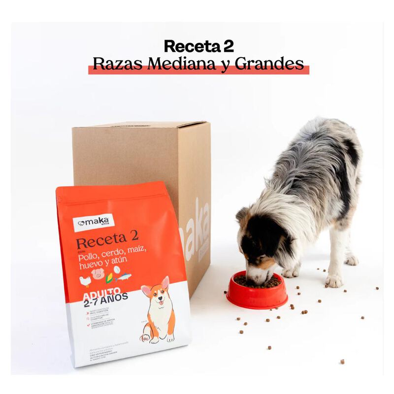 Maka Receta 2 Adulto Raza Mediana Grande 8 Kg,,... image number null