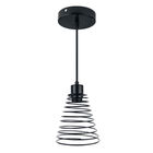 Lampara Colgante Aksi Spring Cono Negro