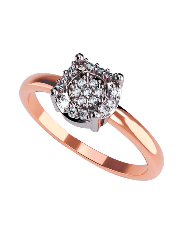 Anillo de Compromiso en Oro de 10K con Circonia... image number null