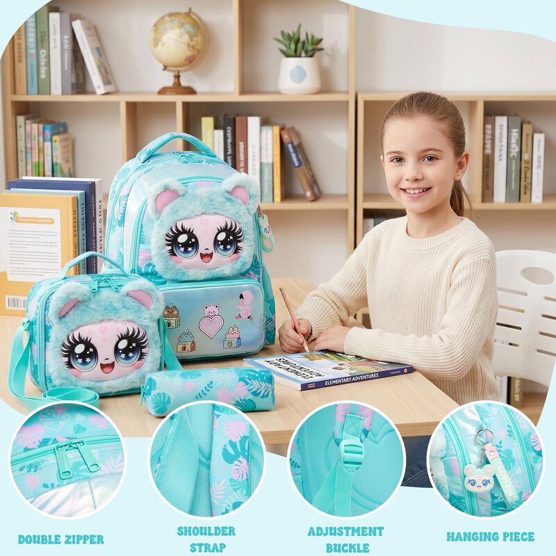 Mochila Meetbelify 41 cm Para Ni&ntilde;as &ndash; Set Con L... image number null