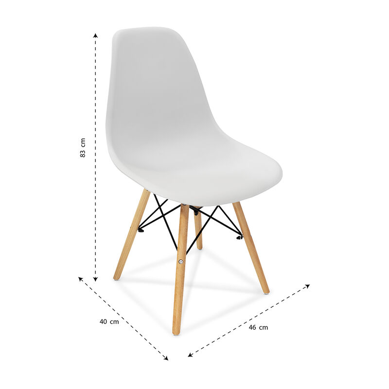 Set de 4 Sillas Modernas Para Comedor y Sala Mi... image number null