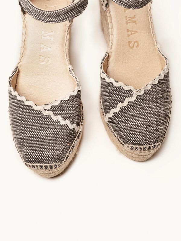 Jara Cu&ntilde;a Alta Lino Jaspeado Negro image number null