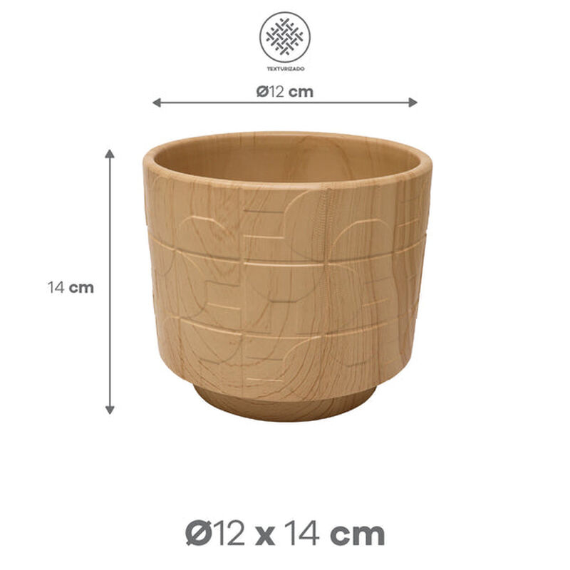 Set De 3 Macetas Ideen Arcilla Oyamel Claro image number null