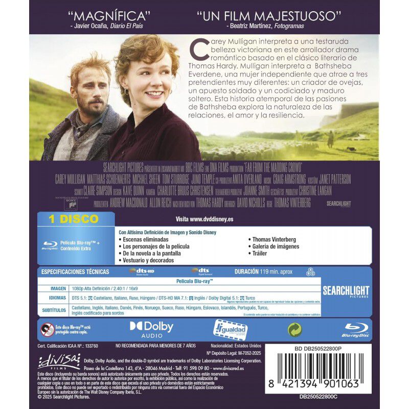 Lejos del mundanal ruido [Blu-ray] (2015) image number null