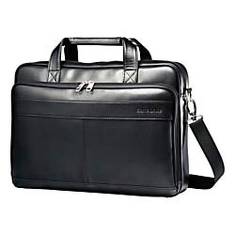 Malet&iacute;n Samsonite Leather Slim Black De 16 Pulg... image number null