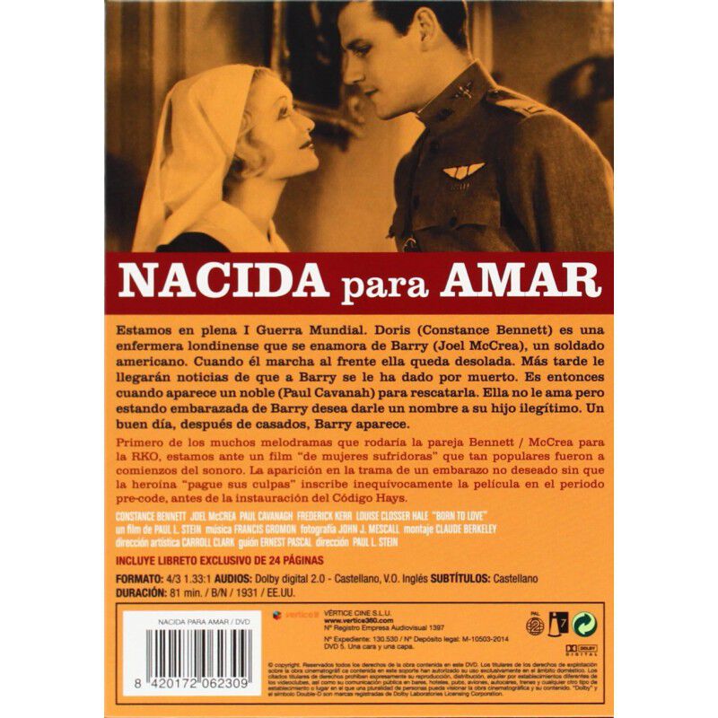 Nacida Para Amar [dvd] (1931) Born To Love image number null