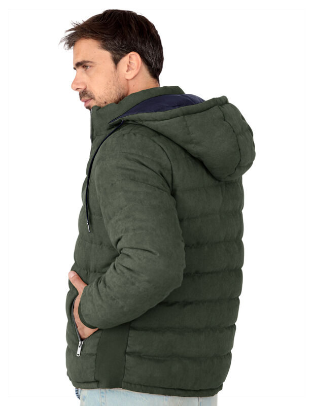 Chamarra Reversible Caballero Capitonada Gorro ... image number null