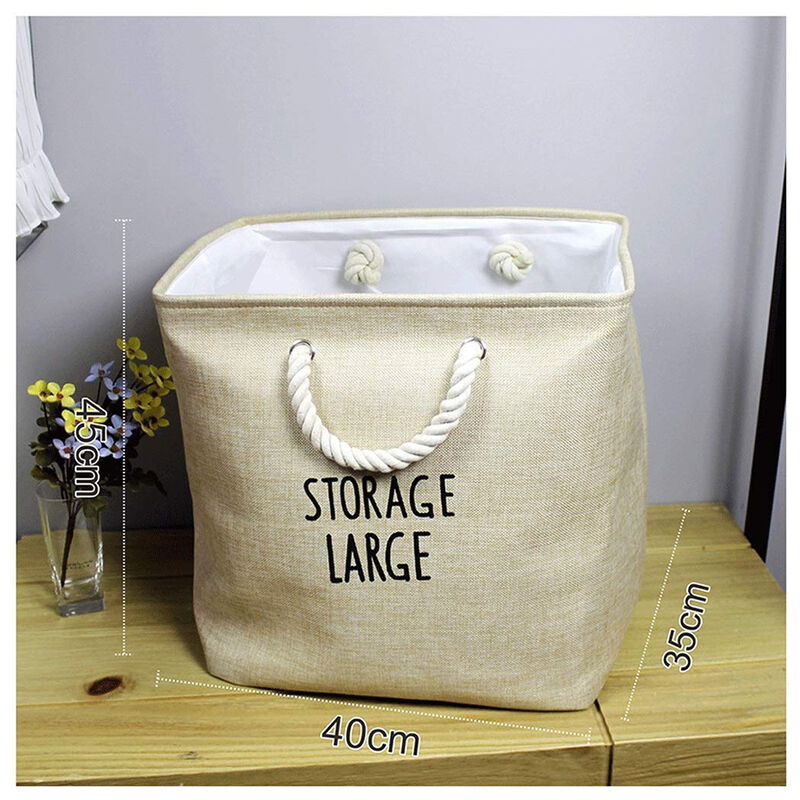 Cesto para Ropa Sucia Dakota Beige image number null