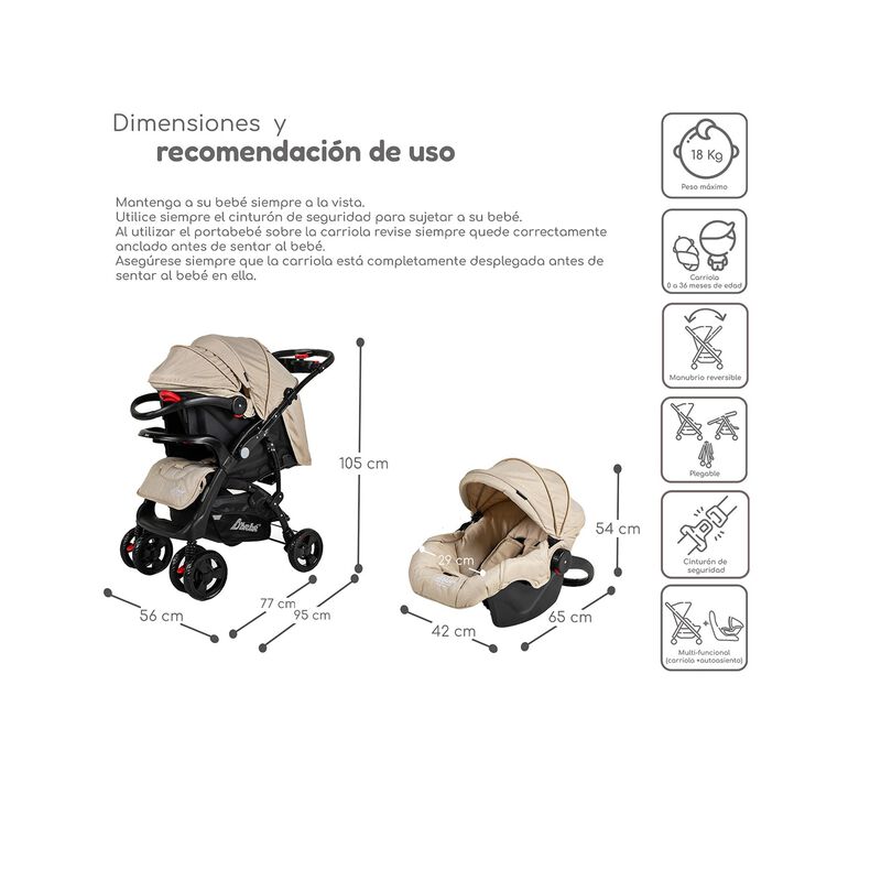 Travel System Elite D'bebe &mdash; Plegable Con Una M... image number null