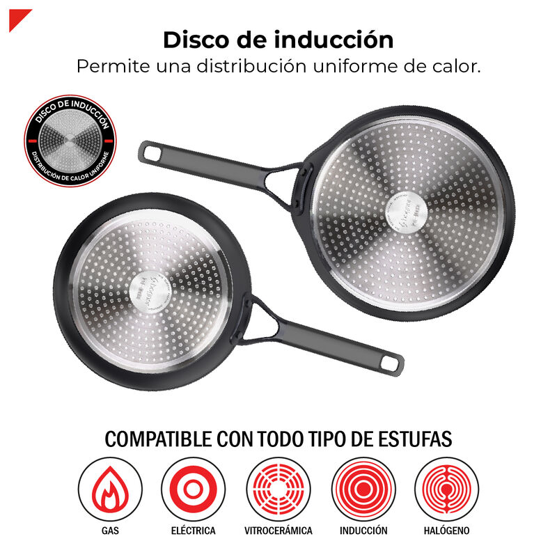 Set Sart&eacute;n 24 cm Y Comal 26 cm Aluminio Forjado... image number null