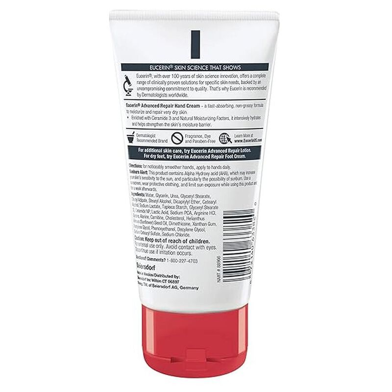 Eucerin Advance Repair Crema De Manos, 2.7oz image number null