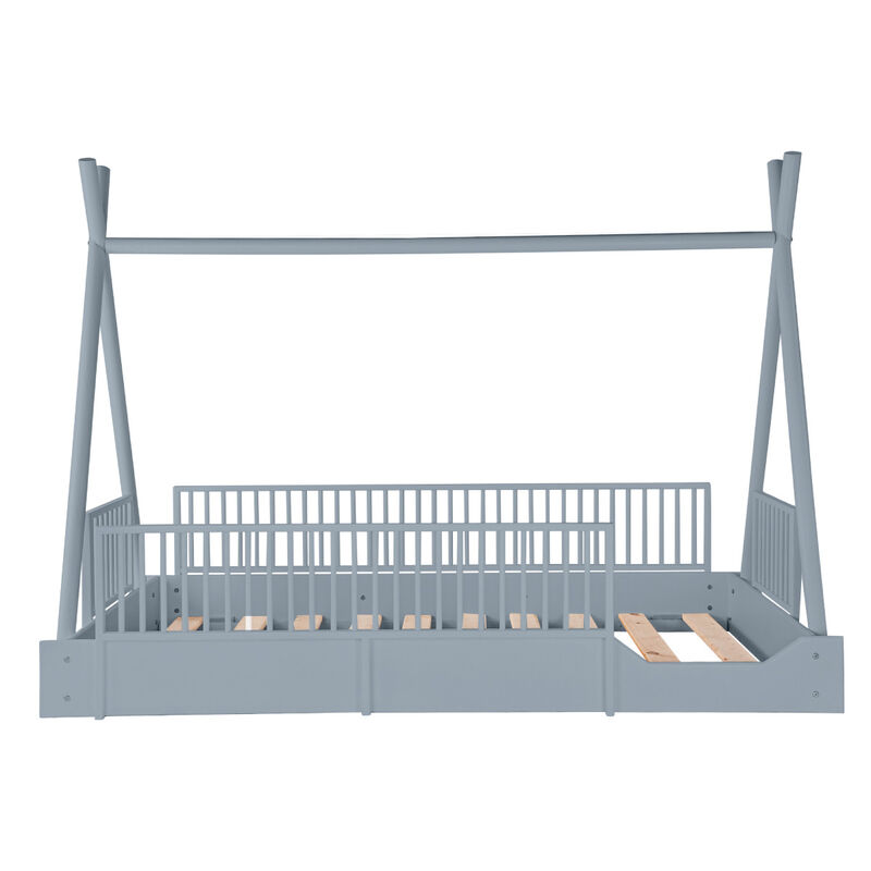 Cama Infantil Tipi Estilo Montessori Duduk - Az... image number null