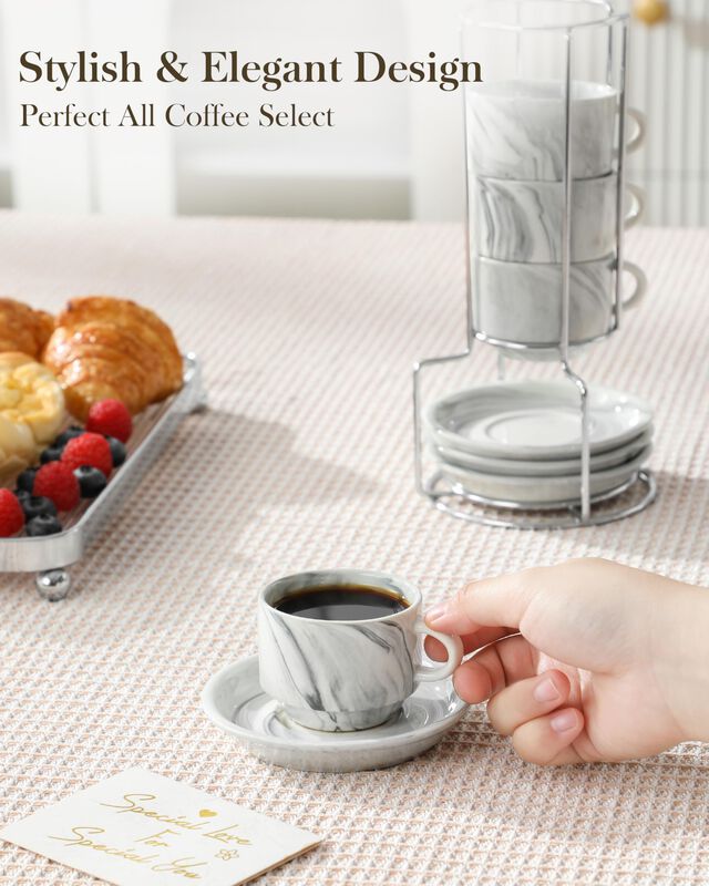 Tazas De Espresso Malacasa 70 ml Juego De 4 Col... image number null