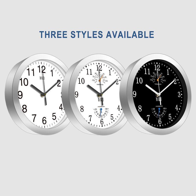 Reloj De Pared Hito Silent Con Tapa De Cristal ... image number null