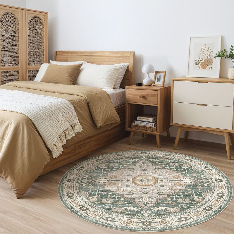 Alfombra Redonda Loongrug 178 cm Lavable Vintag... image number null