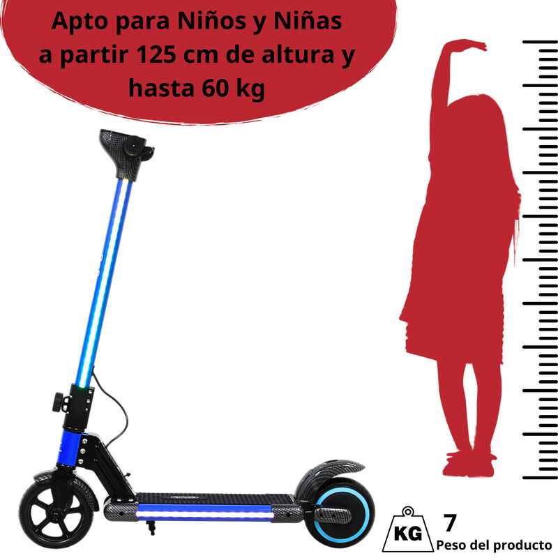 Scooter El&eacute;ctrico Para Ni&ntilde;os Con Luces Led Pleg... image number null
