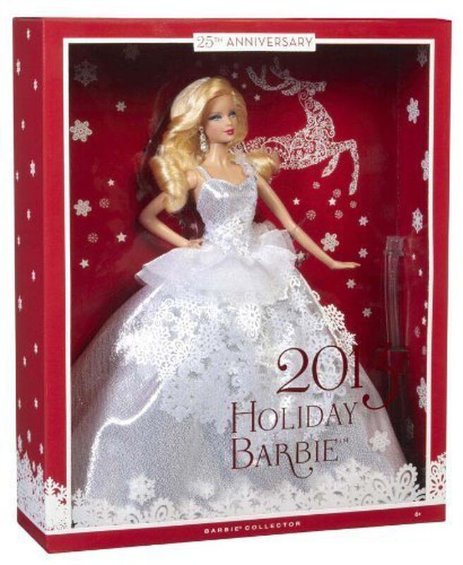 Vestido Plateado Navide&ntilde;o De Mu&ntilde;eca Barbie Coll... image number null