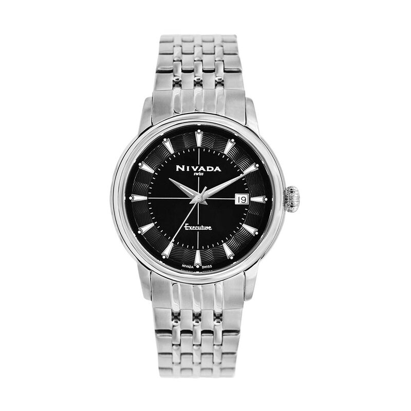 Reloj Nivada Executive Dama Acero Negro Índice image number null