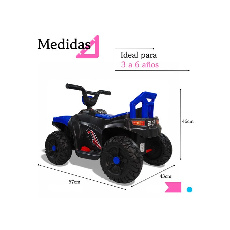 Carro Montable El&eacute;ctrico Moto Cuatrimoto Ni&ntilde;o T... image number null