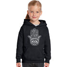 Sudadera Con Capucha Word Art Para Ni&ntilde;a - Hamsa - Negro
