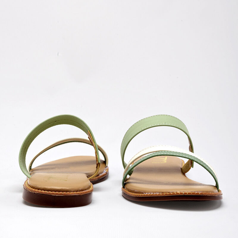 Top Moda Sandalia para mujer verde beige image number null