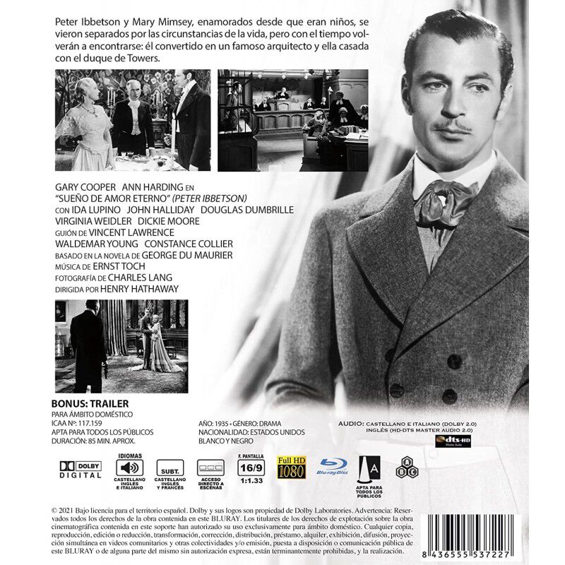 Sue&ntilde;o De Amor Eterno [blu-ray] (1935) Peter Ibb... image number null