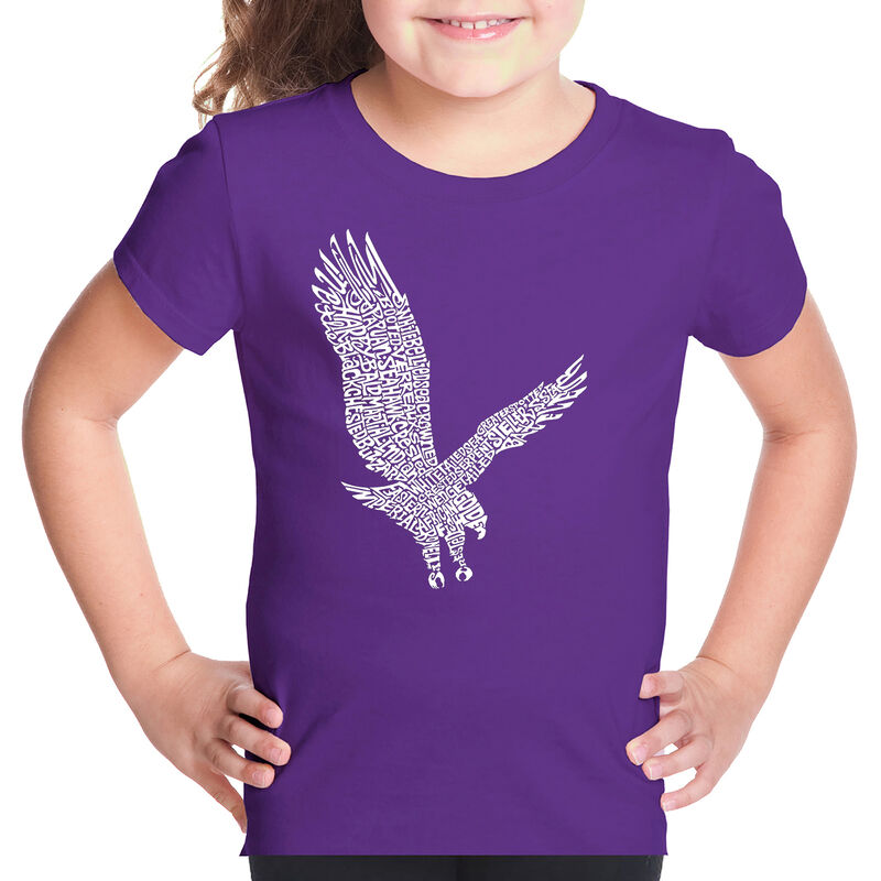 Camiseta Word Art Para Ni&ntilde;a - &Aacute;guila - Morado image number null