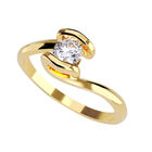 Anillo de Compromiso en Oro Amarillo 10K con Circonia -  Talla:10.5/ FJ721-10Y-CZ-105