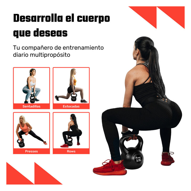 Pesa Rusa Kettlebell 14kg 31lb Ejercicio Casa H... image number null
