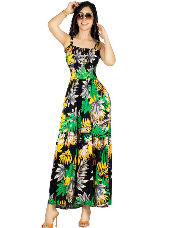 Vestido Maxi Casual Mujer VES-1016 Negro Largo ... image number null