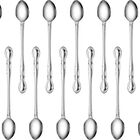 Cucharas New Star Foodservice 20 cm Con Dise&ntilde;o De Rosas &ndash; Paquete De 12