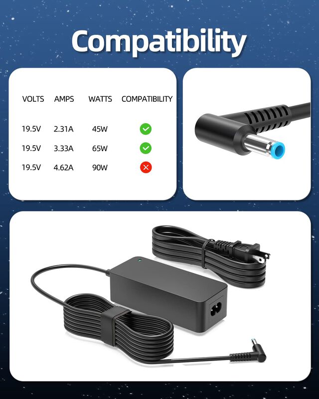 Cargador De Port&aacute;til Superer 65w 19.5v 3.33a 10... image number null