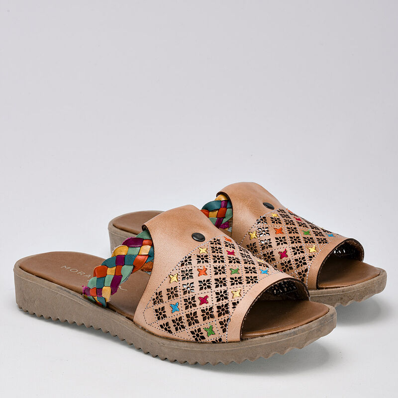 Mora Tierra Sandalia para mujer beige multicolo... image number null