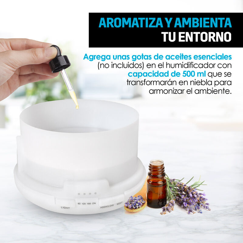 Humidificador Difusor de Aceites Esenciales 500... image number null