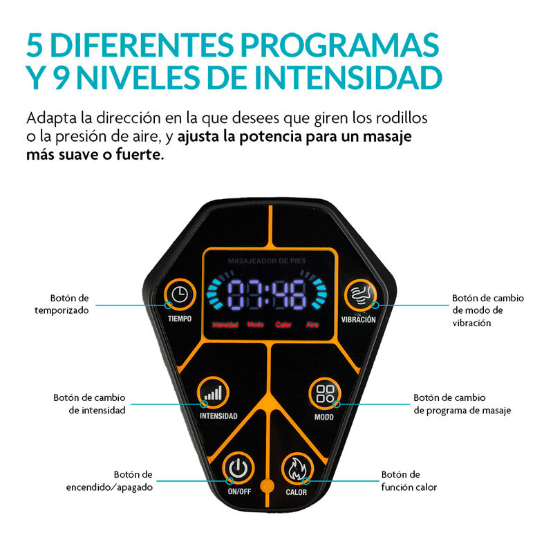 Masajeador de Pies El&eacute;ctrico con Calor Vibraci&oacute;... image number null