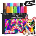 Marcadores Lavables De Tinte Para Pelo De Perro Jim&gloria &ndash; 12 Colores Seguros Para Mascotas