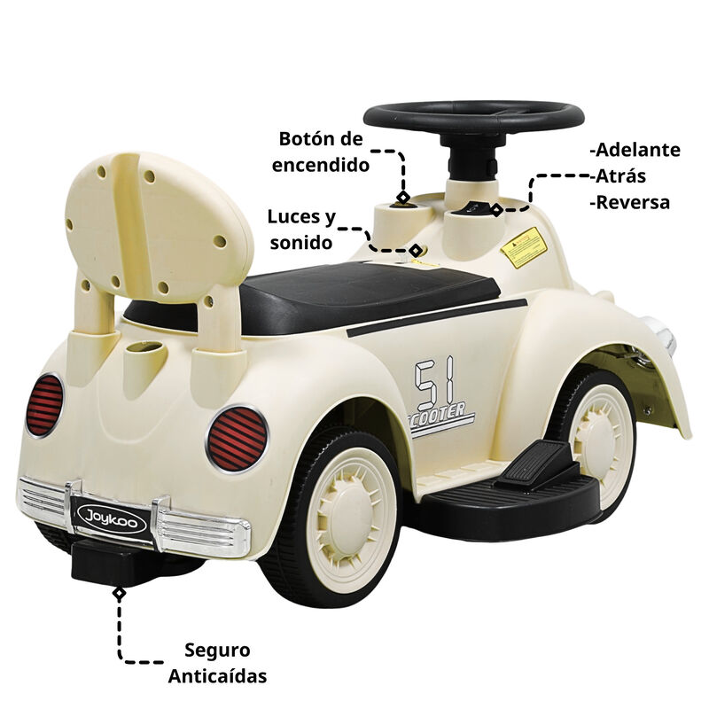 Montable El&eacute;ctrico Para Ni&ntilde;os 6v Con Bast&oacute;n Aju... image number null