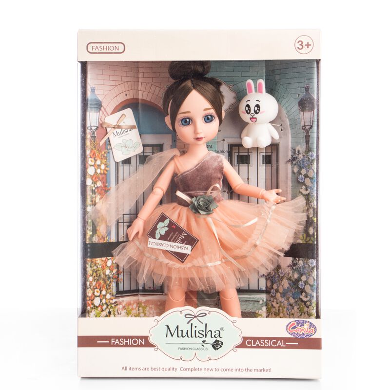 Mu&ntilde;eca Mulisha Fashion Classical Vestido Liso C... image number null