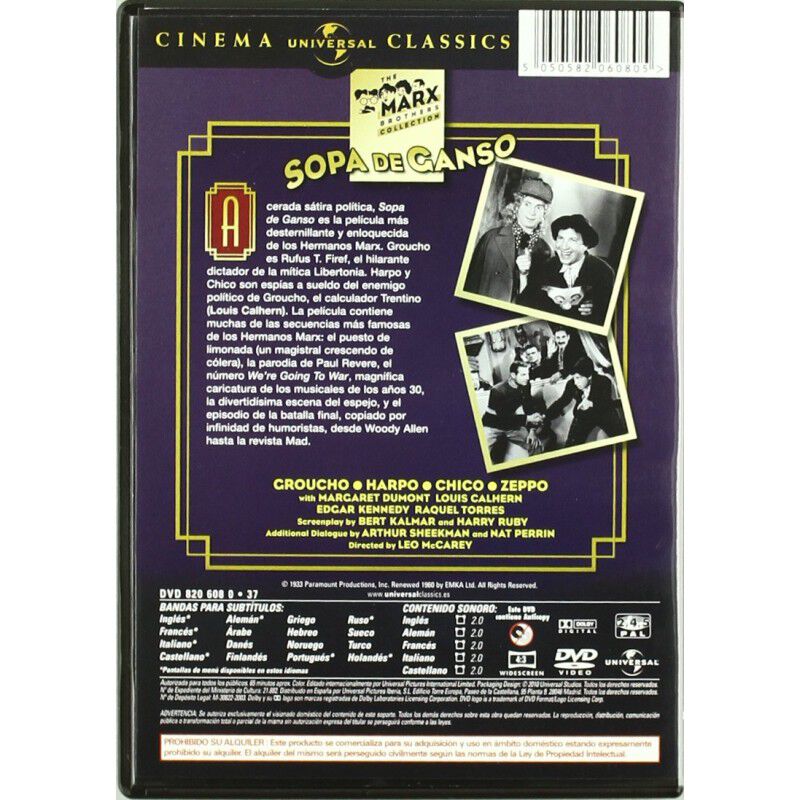 Sopa De Ganso (h. Marx) (dvd) image number null