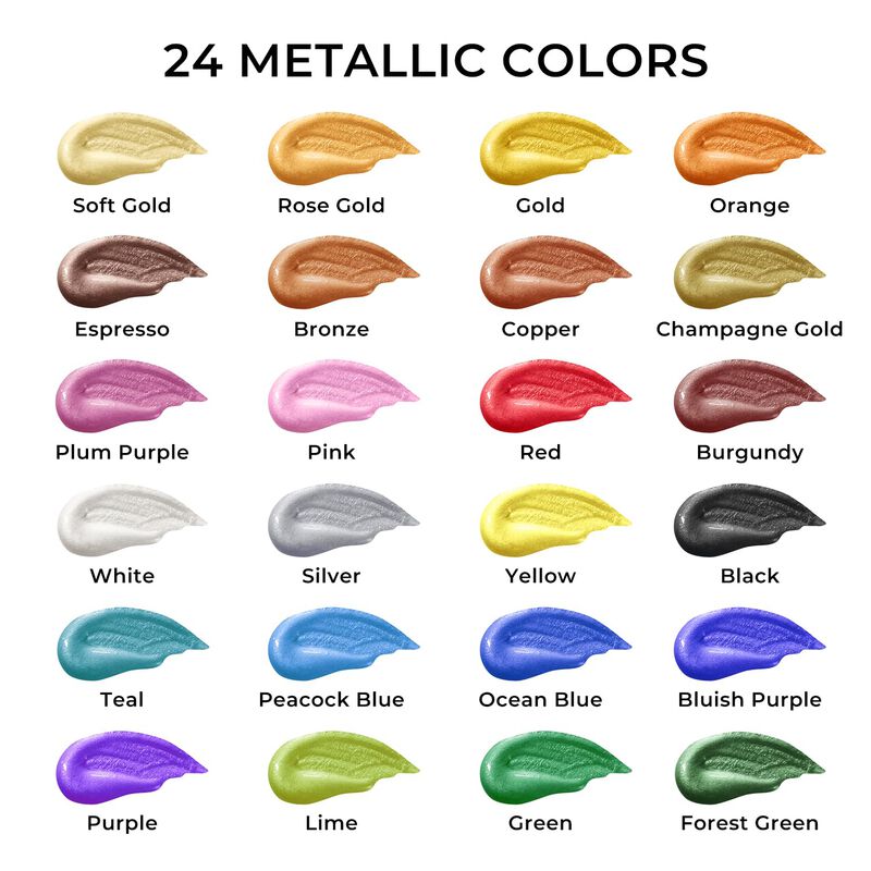 Set De Pintura Acr&iacute;lica Artme Metallic, 24 Colo... image number null