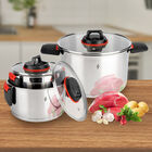 Bater&iacute;a De Cocina Apilable Acero Inox 3 Pzas Bogner Bcps03