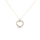 Dije Coraz&oacute;n Bicolor 10k Con Zirconias + Cadena (sku F) | Bizzarro
