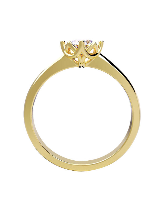 Anillo de Compromiso de 14K con Diamante de Lab... image number null