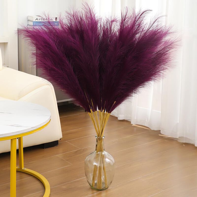 Set De 8 Tallos De Pasto De Pampas Morado 110 c... image number null