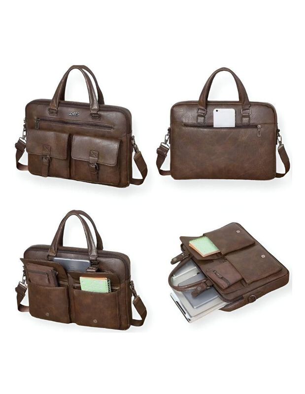 Maletín Porta Laptop Elego 14 Pulgadas De Cuero image number null