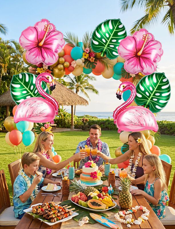 Globos Pctcshq 12 Uds Fiesta Tropical Hawaiana image number null