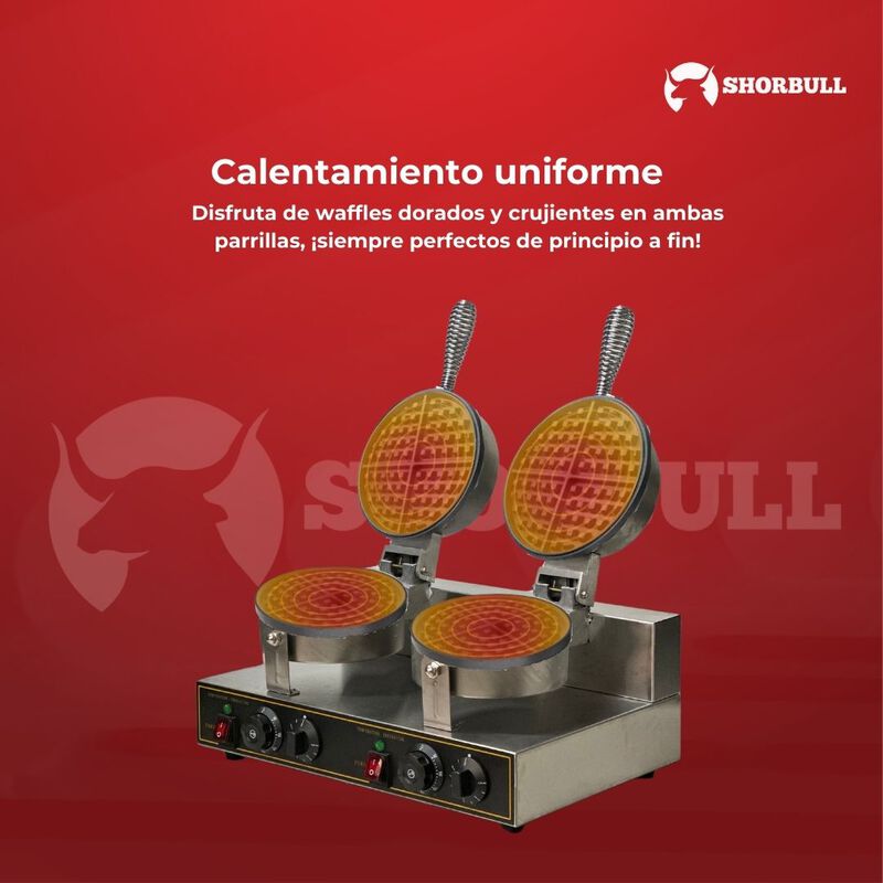 Wafflera Doble Industrial  el&eacute;ctrica  Shorbull ... image number null