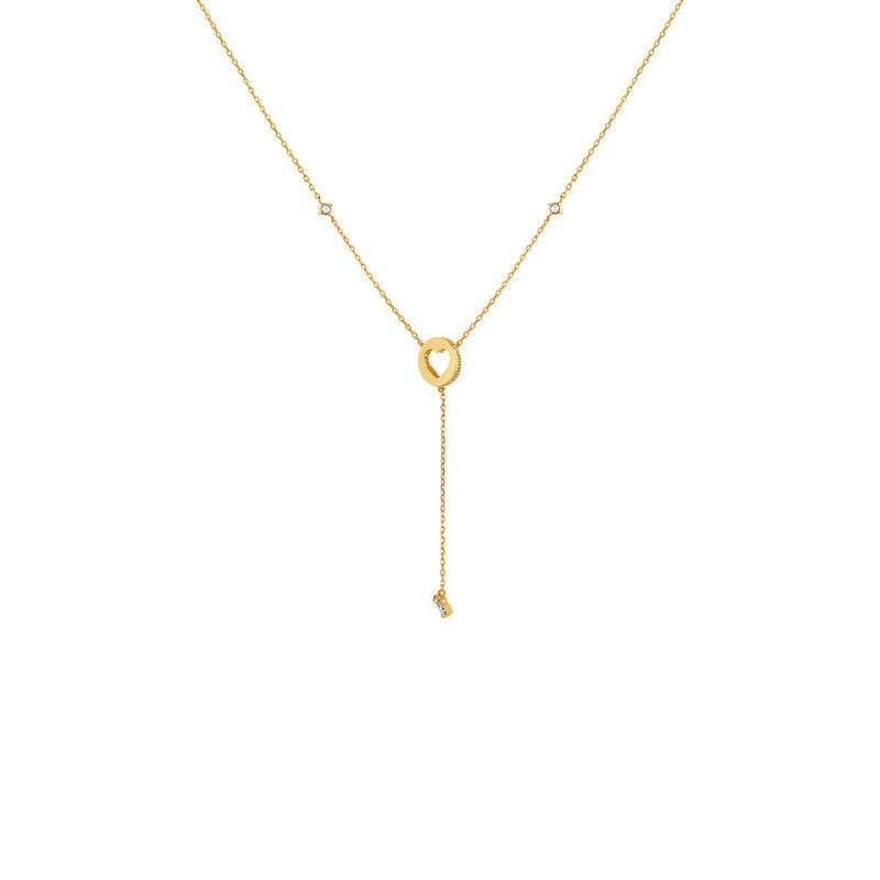 Gargantilla Coraz&oacute;n Oro 14k Con Zirconias image number null