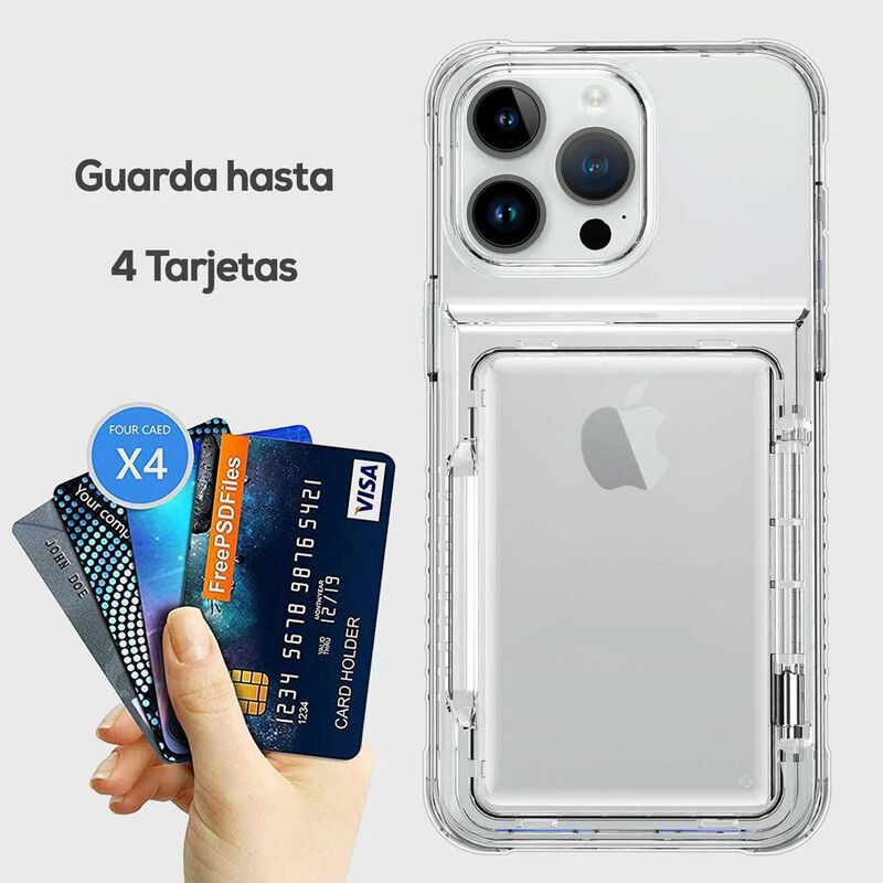Funda TEKKU TPU Tarjetero para iPhone 15 PRO MA... image number null